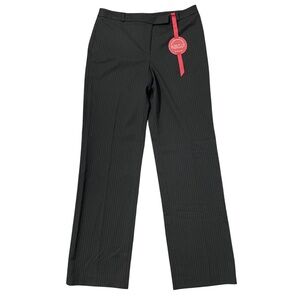 Charter Club Macy’s New Slim It Up Trousers Pinstripe Black Pants Women’s sz 12